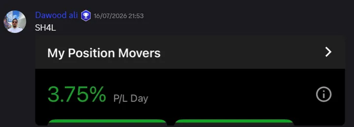 StockHours member sharing a profit screenshot in the community