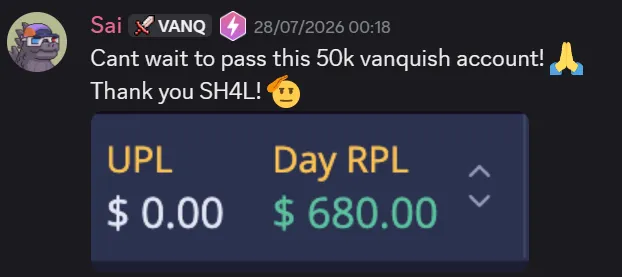 StockHours member sharing a profit screenshot in the community