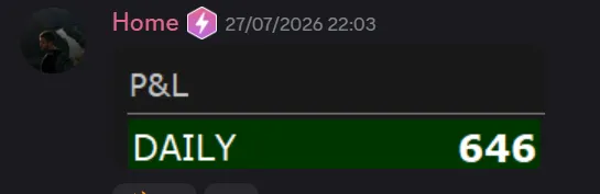 StockHours member sharing a profit screenshot in the community